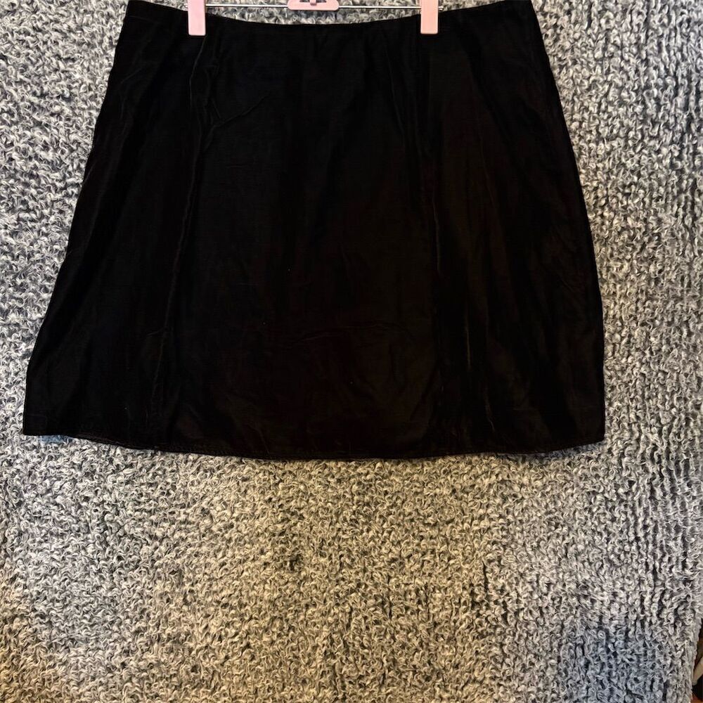 Diana Marco Vintage Black Pencil Skirt Women's velvet Mini Skirt Size 12